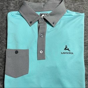 Foot Joy FJ Mens Large Blue Pocketed Golf Short Sleeve Polo Shirt